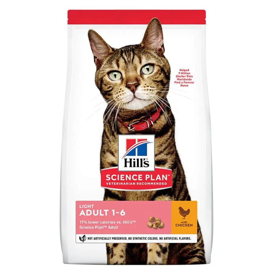 Hill's Science Plan Light Adult Pollo pienso para gatos New
