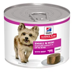 Hill's Science Plan Mature Adult Small y Mini Mousse de Ternera lata para perros Clearance