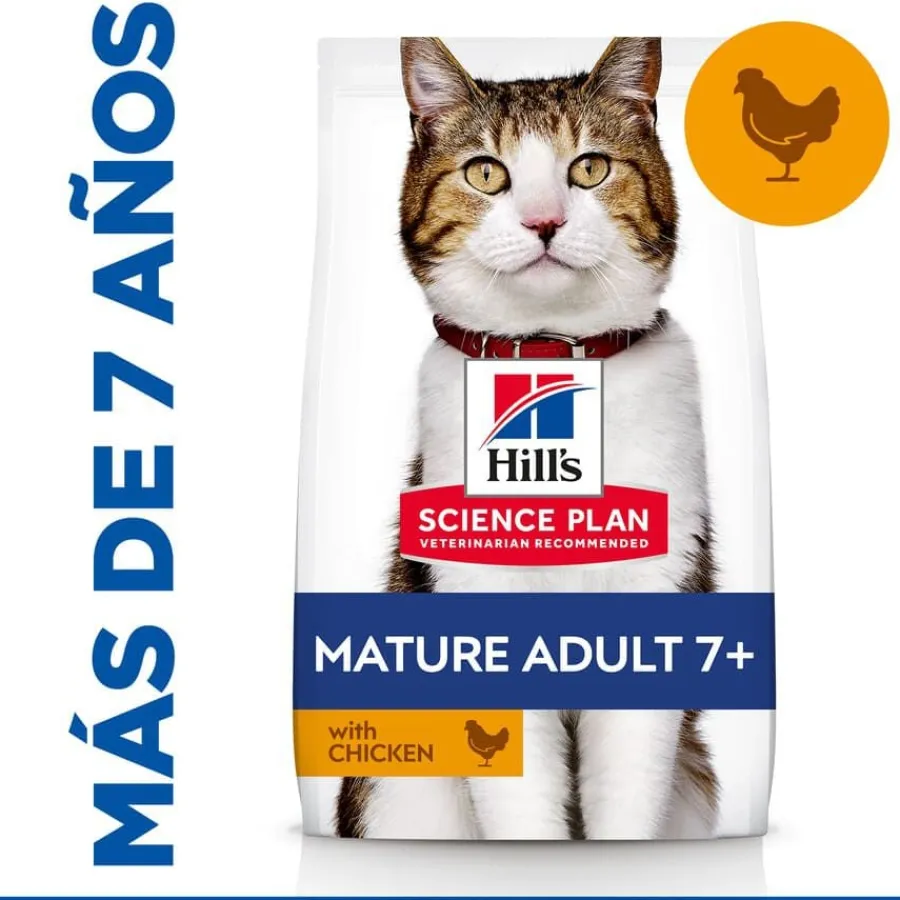 Hill's Science Plan Mature Adult 7+ Pollo pienso para gatos Clearance