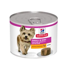 Hill's Science Plan Mature Small y Mini Mousse de Pollo lata para perros Discount