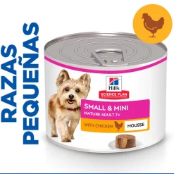 Hill's Science Plan Mature Small y Mini Mousse de Pollo lata para perros Discount