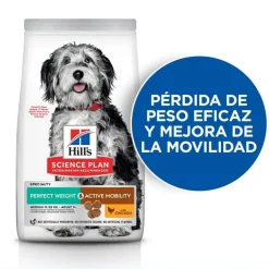 Hill's Science Plan Perfect Weight y Active Mobility pollo pienso para perros medianos Outlet