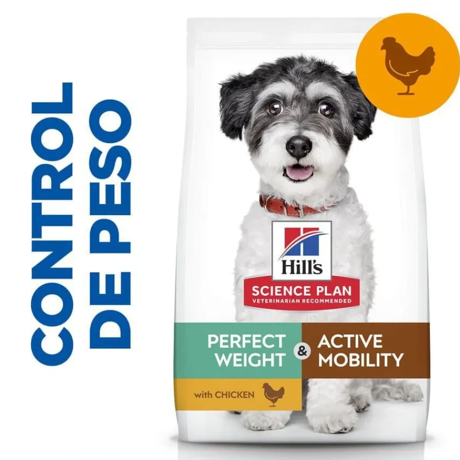 Hill's Science Plan Perfect Weight y Active Mobility Small y Mini Pollo pienso para perros Hot