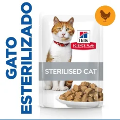 Hill's Science Plan Sterilized Young Adult Pollo sobre para gatos Hot