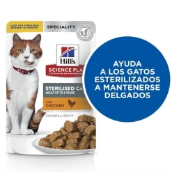 Hill's Science Plan Sterilized Young Adult Pollo sobre para gatos Hot