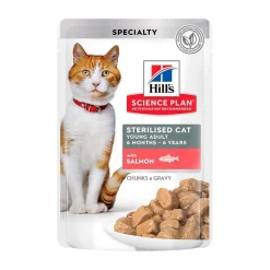 Hill's Science Plan Sterilized Young Adult Salmón sobre para gatos Hot