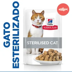Hill's Science Plan Sterilized Young Adult Salmón sobre para gatos Hot