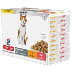 Hill's Science Plan Sterilised Adult Pollo y Salmón en Salsa sobre para gatos New