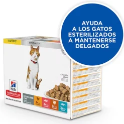 Hill's Science Plan Sterilised Adult Pollo y Salmón en Salsa sobre para gatos New
