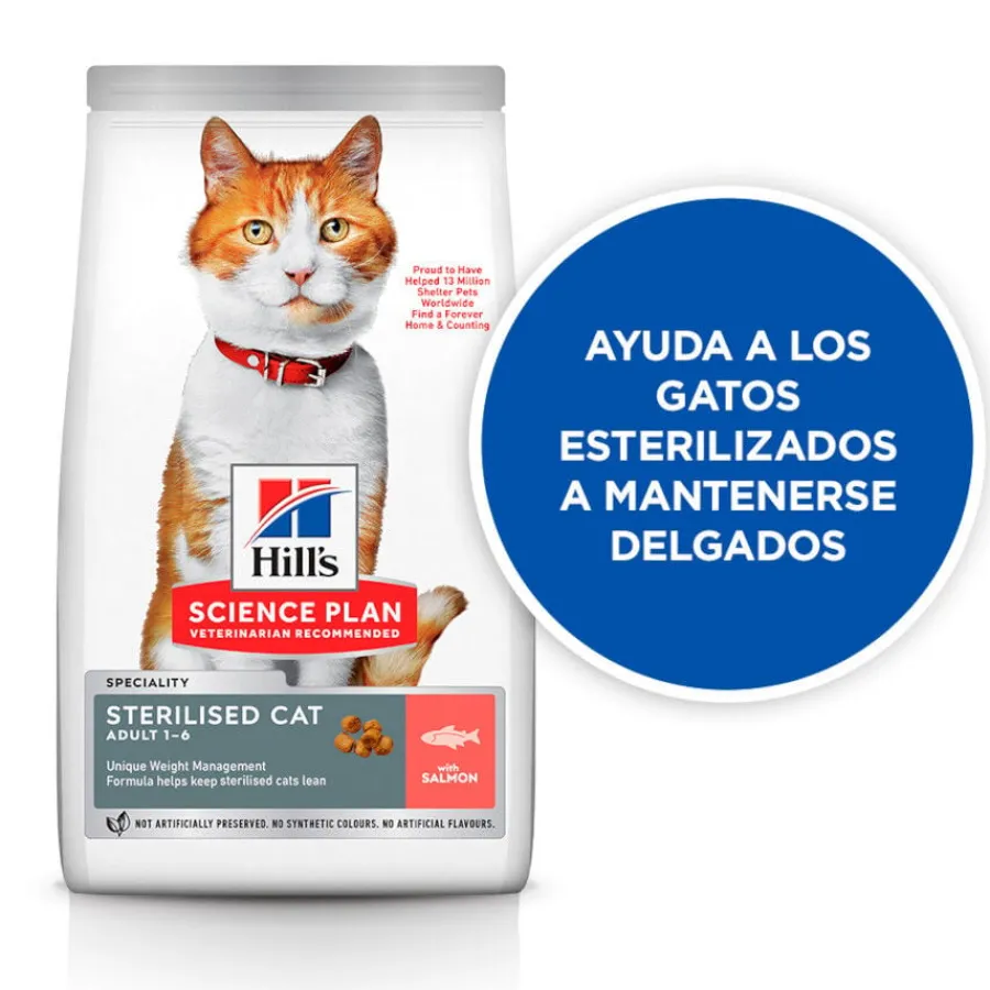 Hill's Science Plan Sterilised Adult Salmón pienso para gatos Discount