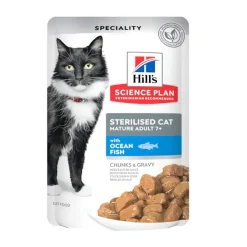 Hill's Science Plan Sterilised Mature Pescado Oceánico en Salsa sobre para gatos New