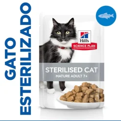 Hill's Science Plan Sterilised Mature Pescado Oceánico en Salsa sobre para gatos New