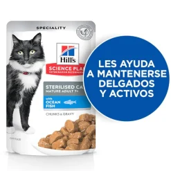 Hill's Science Plan Sterilised Mature Pescado Oceánico en Salsa sobre para gatos New