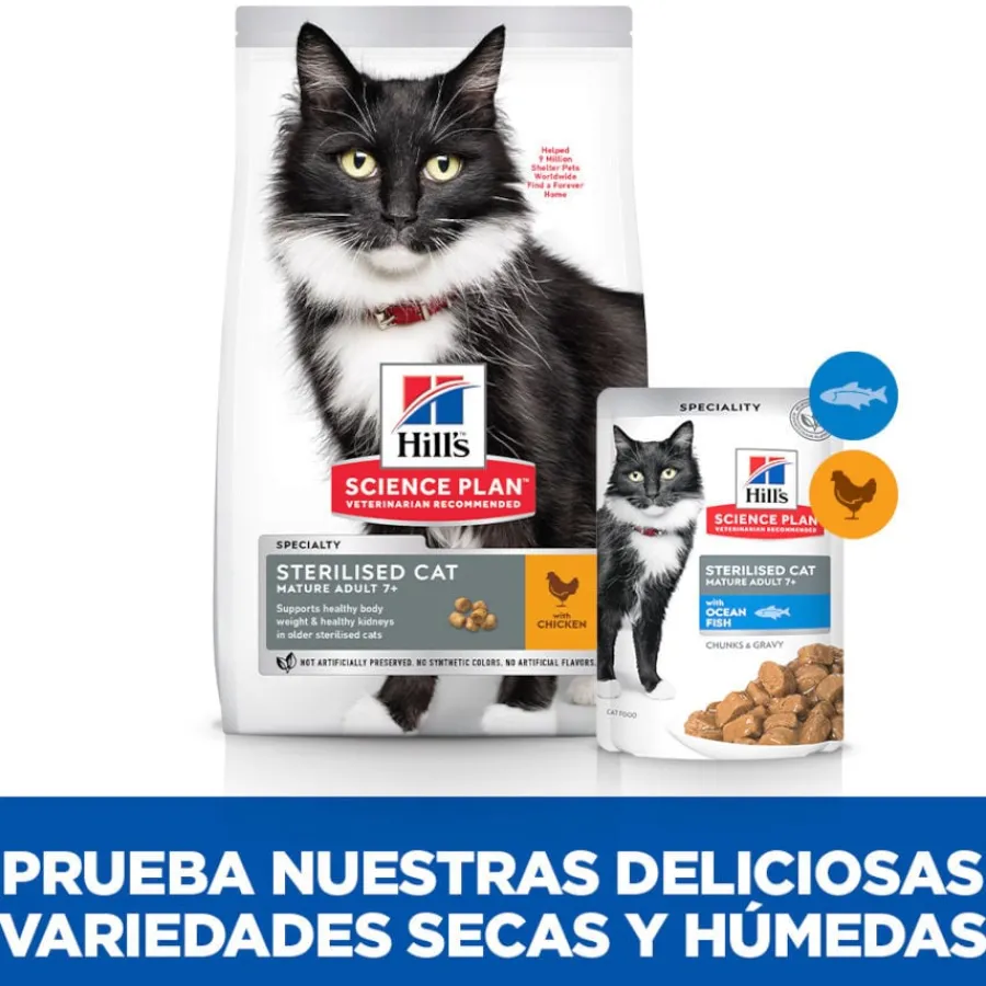 Hill's Science Plan Sterilised Mature Pescado Oceánico en Salsa sobre para gatos New