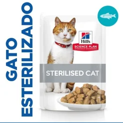 Hill's Science Plan Sterilised Young Adult Trucha Sobre en Salsa para gatos