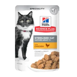 Hill's Science Plan Sterilised Mature Pollo en Salsa sobre para gatos Clearance