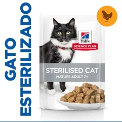 Hill's Science Plan Sterilised Mature Pollo en Salsa sobre para gatos Clearance