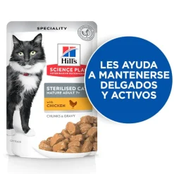 Hill's Science Plan Sterilised Mature Pollo en Salsa sobre para gatos Clearance