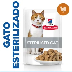 Hill's Science Plan Sterilised Young Adult Pavo Sobre en Salsa para gatos Online