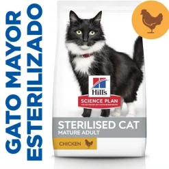 Hill's Science Plan Sterilised Mature Adult Pollo pienso para gatos Sale