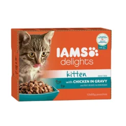 IAMS Delights Pollo en salsa sobre para gatitos Sale