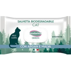 Inodorina Green Toallitas húmedas para gatos de pelo corto