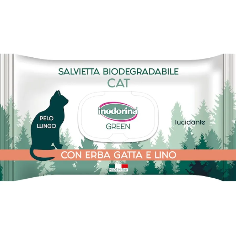 Inodorina Green Toallitas Húmedas para gatos de pelo largo Clearance