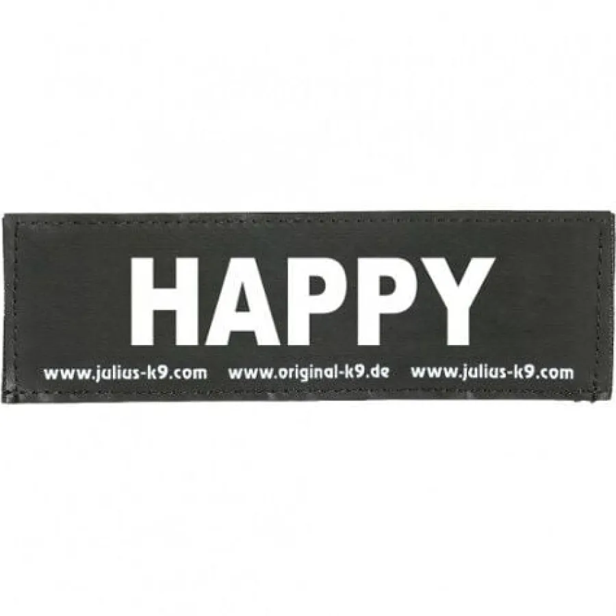 Julius-K9 Julius K9 Happy Etiqueta para arnés de perros Outlet