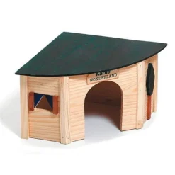 Flamingo Karlie Casa de Esquinera de Madera para hámsteres New