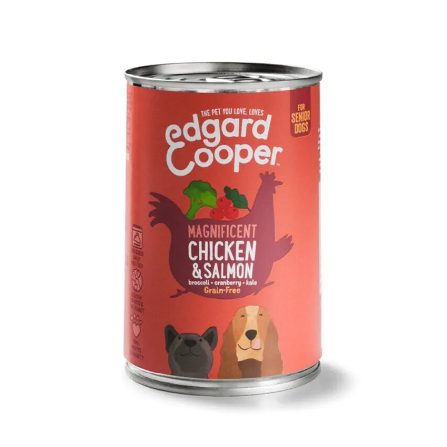 Edgard & Cooper Lata Senior Pollo y Salmón lata para perros Hot