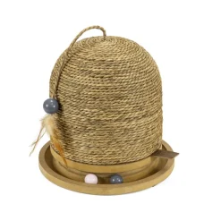 Leeby Beau rascador redondo con juguete para gatos Online