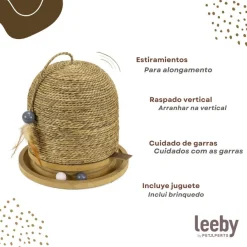 Leeby Beau rascador redondo con juguete para gatos Online