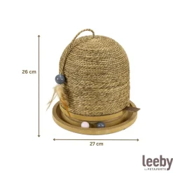 Leeby Beau rascador redondo con juguete para gatos Online