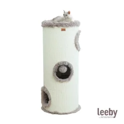 Leeby Bruno barril rascador con cama nido y juguete para gatos Outlet