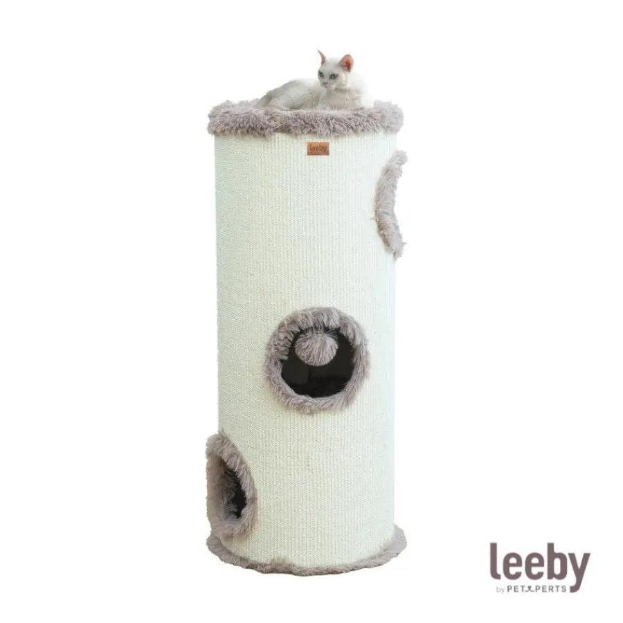 Leeby Bruno barril rascador con cama nido y juguete para gatos Outlet