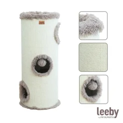 Leeby Bruno barril rascador con cama nido y juguete para gatos Outlet