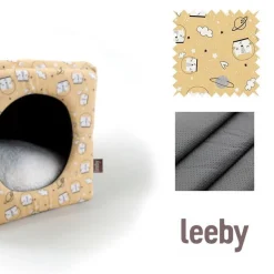 Leeby Cama Cueva Estampado Cómic Amarillo para gatos Outlet