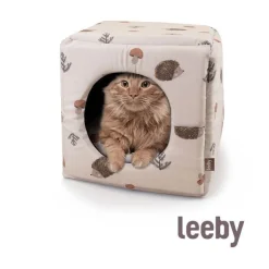 Leeby Cama Cueva Estampado de Erizos para gatos Best