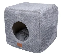 Leeby Cama Cueva Suave Gris para gatos Hot