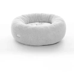 Leeby cama de pelo gris con ovejitas desenfundable para cachorros Best