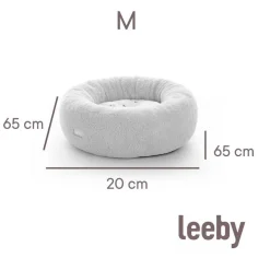 Leeby cama de pelo gris con ovejitas desenfundable para cachorros Best