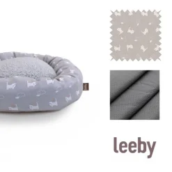 Leeby Cama Donut Antideslizante Gris para gatos Discount