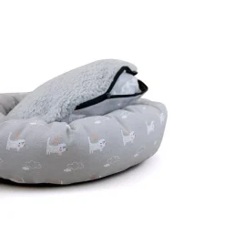 Leeby Cama Donut Antideslizante Gris para gatos Sale