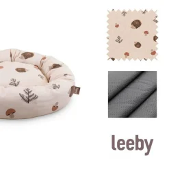 Leeby Cama Donut Antideslizante Blanca con Erizos para gatos Hot