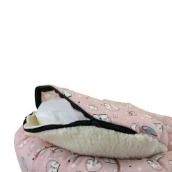 Leeby Cama Donut Antideslizante Estampado Comic Rosa para gatos Clearance