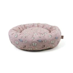 Leeby Cama Donut Antideslizante Estampado Comic Rosa para gatos Clearance
