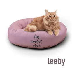 Leeby Cama Donut Antideslizante Rosa para gatos Outlet