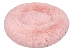 Leeby Cama Donut Antiestrés de Pelo Rosa para gatos Outlet
