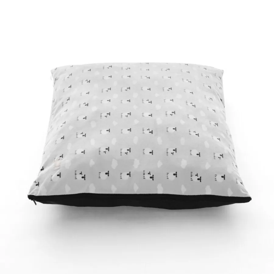 Leeby Cama gris con ovejitas desenfundable para cachorros Sale