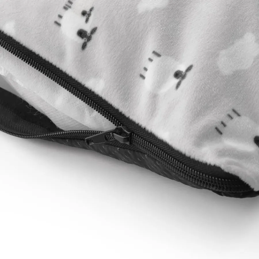 Leeby Cama gris con ovejitas desenfundable para cachorros Sale
